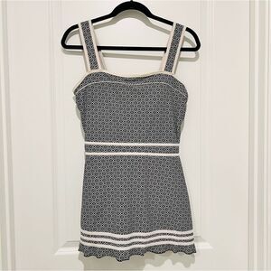 Shore Shapes Swimwear Women's One Piece Swimsuit Swimdress Geometric Print Sz 12